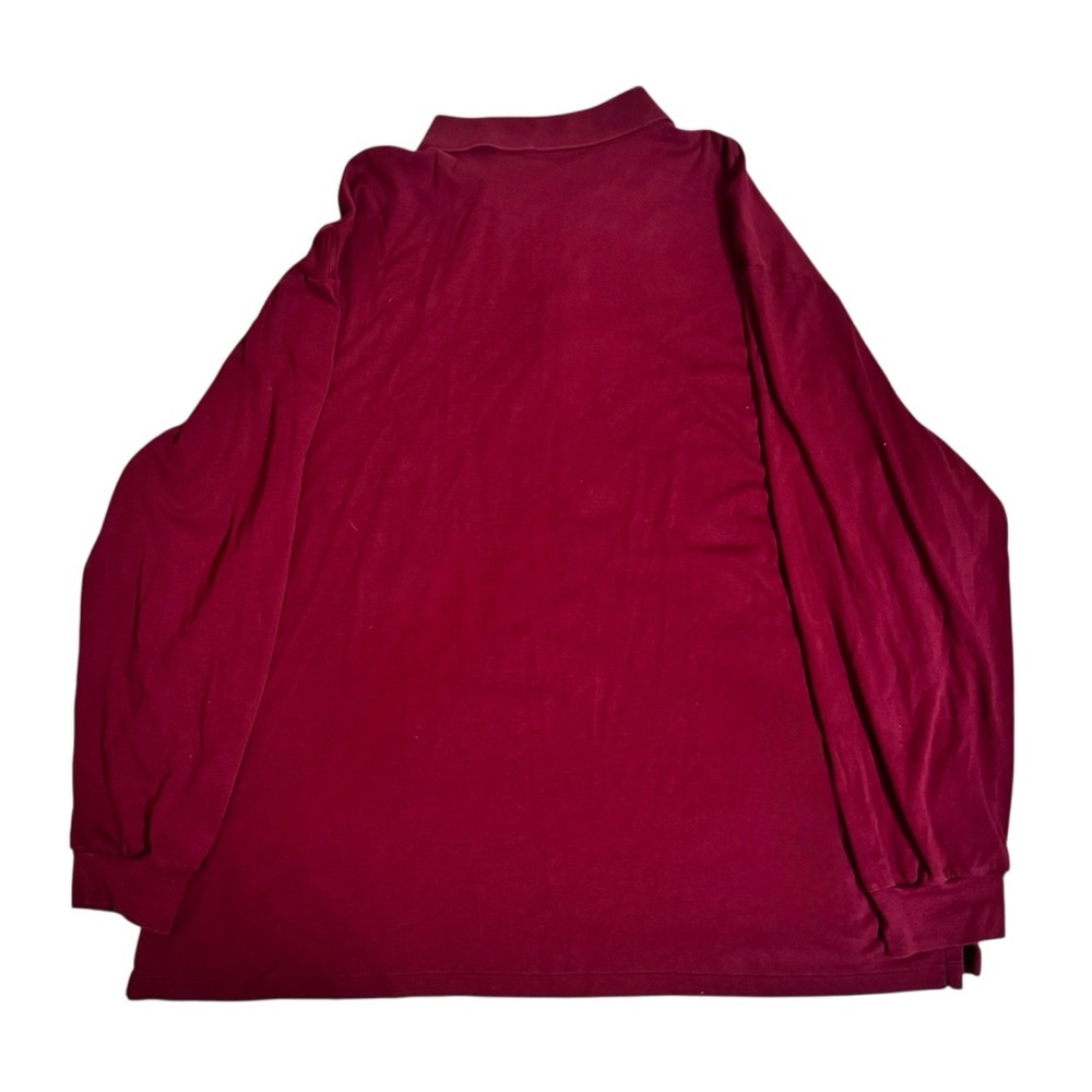 Polo Ralph Lauren soft collared long sleeve maroon logo pony cotton shirt 4XLT - Picture 5 of 8